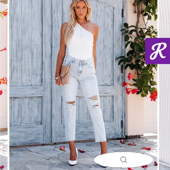 VICI GEMMA ONE SHOULDER KNIT TANK - Picture 3 of 6